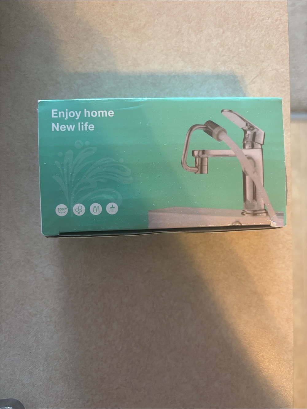 Chrome Kitchen Faucet Extender with Swivel Spout - Never Used